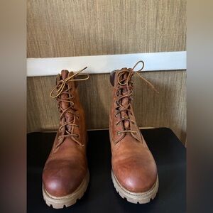 Men's 8 inch Timberland Brown Premium Waterproof Leather Boots